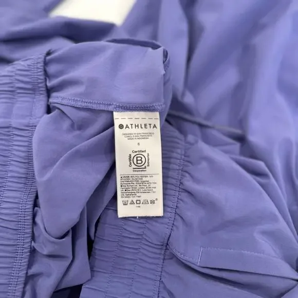 Athleta Arrival Cropped Pants Purple Women's 6 Athleisure Minimalist Travel - Picture 11 of 16